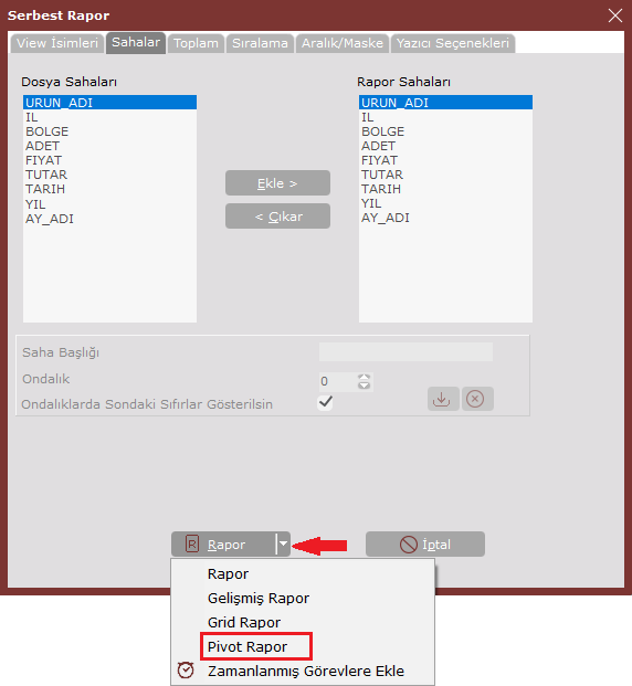 Serbest Raporlarda Akıllı Grid Ve Pivot Tablo Desteği - Logo Netsis 3 ...